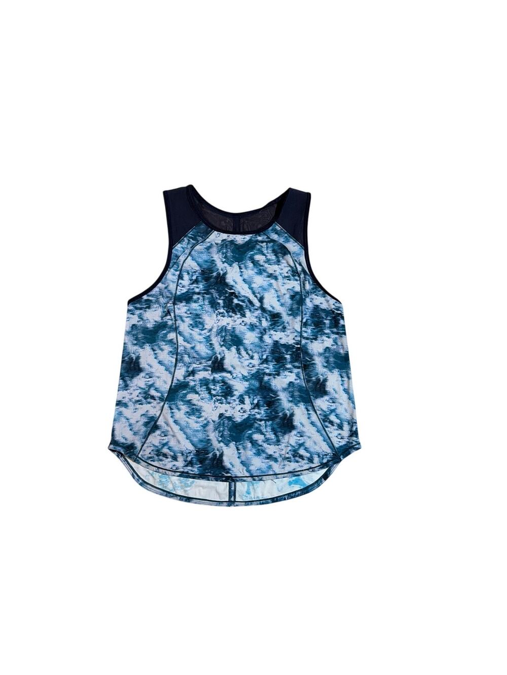 Lululemon Sculpt Active Breathable Tank Blue Tie Dye Athletic Top Size 8